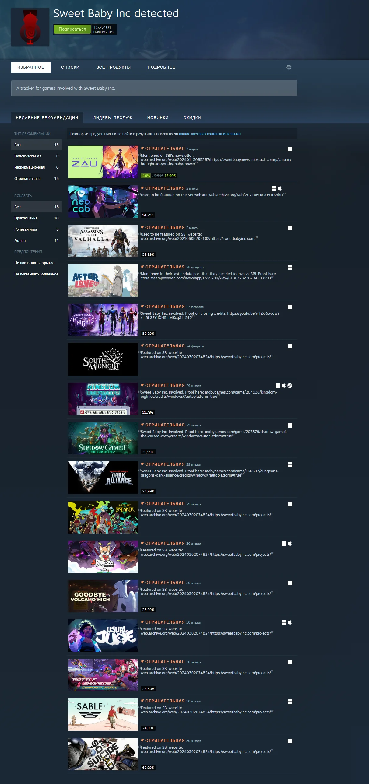 Sweet Baby Inc не хотят, чтобы кто-то знал об их участии в создании видеоигр Sweet Baby Inc не хотят, чтобы кто-то знал об их участии в создании видеоигр