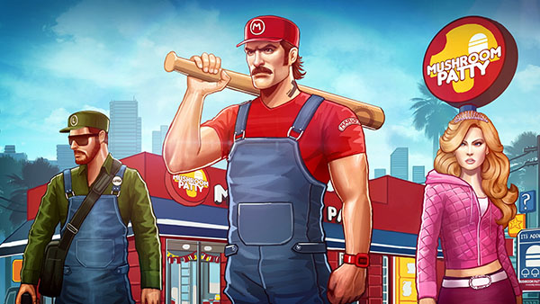 Марио в стиле Rockstar