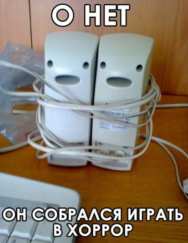 О нет! Он собрался играть в хоррор!