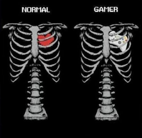 Сердце нормального человека и геймера